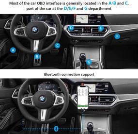 img 1 attached to 🚘 Диагностический сканер OBD2 - OBDII Bluetooth 4.0 считыватель кодов неисправностей для Android, iOS, Windows - поддерживает все протоколы OBD2 - совместим с большинством автомобилей