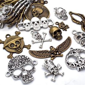 img 2 attached to Collection Skulls Shaped Pendants Multicolor Jewelry