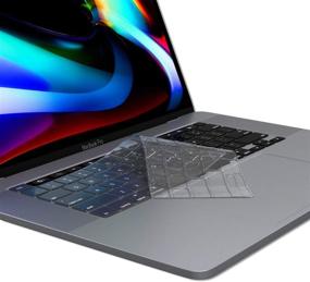 img 2 attached to 🔒 Protect and Personalize Your MacBook Pro Keyboard with Kuzy Compatible Keyboard Cover 2020 A2338 M1 A2289 - Suitable for MacBook Pro 16 inch Keyboard Cover 2019 A2141 Silicone Key Board, Clear