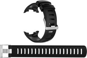 img 1 attached to 📿 QGHXO Band for Suunto D4 / D4i - Premium Soft Wristband Replacement for Suunto D4 / D4i Novo Watch, Adjustable Fit for 5.7"-8.6" (145mm-220mm) Wrists