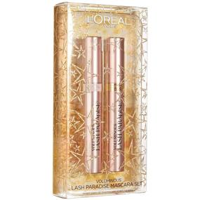 img 4 attached to L'Oreal Paris Voluminous Lash Paradise Lash Primer & Mascara Holiday 🎄 Kit: Amplify Lashes with Long-lasting Wear, Blackest Black and Millennial Pink, 2 Count