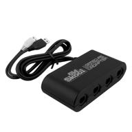 enhanced 4-port gamecube controller adapter for switch, wii u, and pc usb logo