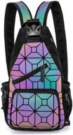 👜 reflective geometric holographic women's handbags & wallets in satchel style logo