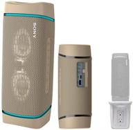 sony srsxb33 extra bass bluetooth wireless portable speaker (taupe) with knox gear multipurpose outlet wall shelf bundle (2 items) logo