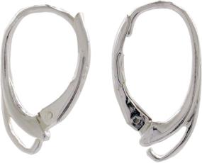 img 1 attached to 👂 Set of 2 Pairs, 4 Pieces Sterling Silver Lever Back Earring Findings - Oval-Shaped, 11 x 16mm