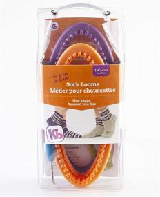 img 4 attached to 🧦 Versatile and Stylish His and Her Sock Looms in Purple/Orange - A Must-Have for Authentic Knitters