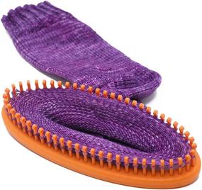 img 1 attached to 🧦 Versatile and Stylish His and Her Sock Looms in Purple/Orange - A Must-Have for Authentic Knitters