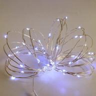 enhance your celebrations with 2 battery operated mini lights – indoor led fairy lights with timer, 🎉 perfect for wedding easter party decorations, featuring 50 count leds and 18 feet silver wire in cold white логотип