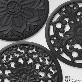 img 3 attached to 🔶 Elegant Intricately Carved Silicone Trivets: Protecting in Style