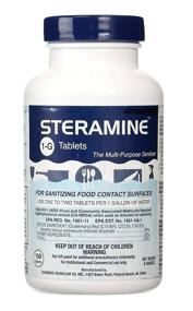 img 3 attached to Steramine 1-G Sanitizing Tablets - 150 Food Contact Surface Sanitizer Tablets, Blue - 1 Bottle Pack