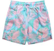quick dry beach board shorts for little boys: kids swim trunk swimsuit perfect for the beach, pool, or vacation logo