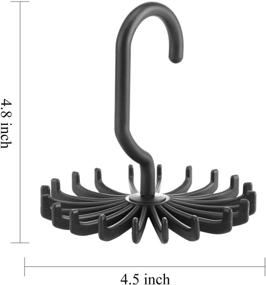 img 2 attached to 👔 Efficient Organizational Solution: Over-The-Door Tie Rack Black Hook Hanger for Neat and Tidy Closet Storage - Durable, Secure, and Stylish - Set of 5