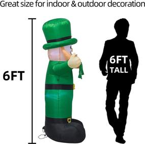 img 1 attached to AJY Patricks Inflatable Leprechaun Decoration Seasonal Decor