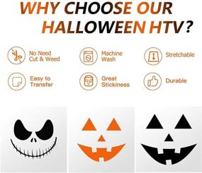 img 2 attached to 🎃 Halloween HTV Heat Transfer Vinyl Bundle: 8 Pack DIY Halloween Iron on Vinyl for T-Shirt, Costume Party