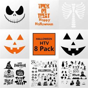 img 4 attached to 🎃 Halloween HTV Heat Transfer Vinyl Bundle: 8 Pack DIY Halloween Iron on Vinyl for T-Shirt, Costume Party