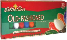 img 2 attached to Brite Star 25 Count Ceramic C9 Old Fashioned Light Set: Vibrant Multicolor Lights on Green Wire