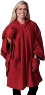🧥 le moda women’s hooded tonal sherpa wrap with matching gloves, winter collection - one size fits all logo