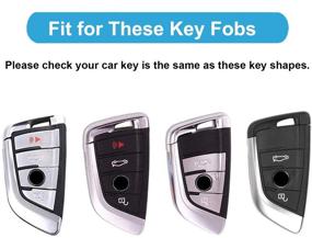 img 3 attached to Key Fob Cover Case Full Protection For BMW 1 2 5 7 Serie Keychain Compatible With BMW X1 X2 X3 X4 X5 X6 Smart Remote Control Interior Accessories