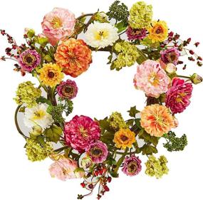 img 4 attached to Nearly Natural 4664 Wreath 24 Inch