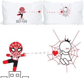 img 1 attached to 🕷️ BOLDLOFT Captured by Your Love Couples Pillowcases-Spiderman Gifts for Men & More: Shop Funny Couples Gifts, Perfect for Christmas, Anniversaries, or Valentine's Day!