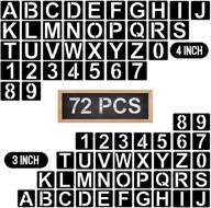 🎨 72 pcs 4 inch and 3 inch letter stencils set for painting on wood, glass, door, car body, journaling, scrapbook - letter and number stencils logo