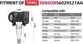 img 1 attached to 🚗 SEINECA Датчик давления в шинах 4 шт. для Dodge Charger, Journey, Grand Caravan и других моделей - 56029527AA 433МГц система мониторинга давления в шинах.