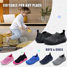 img 3 attached to STQ KIDS Breathable Sneakers Slippers