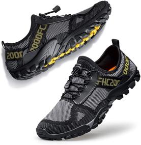 img 4 attached to FANDEE Running Minimalist Sneakers Lightweight Men's Shoes for Athletic