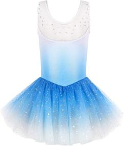 img 2 attached to 🦄 Premium Skirted Leotards for Girls: Gymnastics, Dance, Ballet - Adorable Chiffon Skirt, Sparkly Unicorn, Rainbow Dinosaur, Mermaid Dress