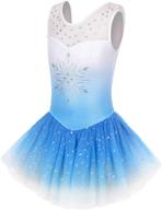 🦄 premium skirted leotards for girls: gymnastics, dance, ballet - adorable chiffon skirt, sparkly unicorn, rainbow dinosaur, mermaid dress logo