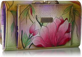 img 3 attached to 👜 Anuschka Vintage Handbags & Wallets with Painted Leather Blocking for Women