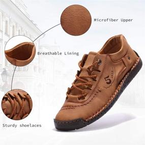 img 2 attached to Dacomfy Loafers Review: Remarkably Comfortable Stitching Lace-Up Men's Shoes for Loafers & Slip-Ons