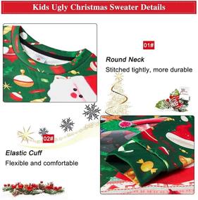 img 1 attached to Boys' Hoodless Sweater Christmas Sweatshirt: Trendy and Cozy Pullover for Winter