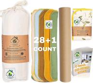 🌿 28 pack reusable paper towels roll: washable, unpaper towels, eco-friendly, & versatile logo
