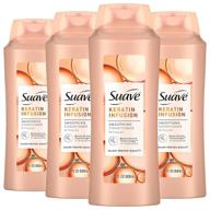 💆 suave professionals keratin infusion smoothing conditioner for dry hair - 48-hour frizz control, 28 oz, pack of 4 logo