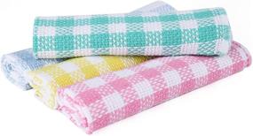 img 1 attached to 🧽 Fasmov 24 Pack 13.7 x 13.7 Inches Kitchen Dish Cloths - Flat Waffle Cotton Dish Cloth in 4 Assorted Colors