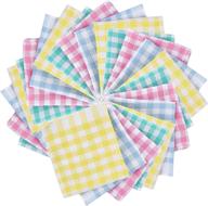 🧽 fasmov 24 pack 13.7 x 13.7 inches kitchen dish cloths - flat waffle cotton dish cloth in 4 assorted colors logo