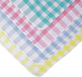 img 2 attached to 🧽 Fasmov 24 Pack 13.7 x 13.7 Inches Kitchen Dish Cloths - Flat Waffle Cotton Dish Cloth in 4 Assorted Colors