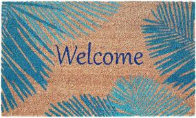 img 4 attached to 🌴 Liora Manne Natura Tropical Palm Border Blue Outdoor Welcome Coir Door Mat, 1 ft 6 in x 2 ft 6: Stylish and Durable Entrance Mat for Outdoor Use
