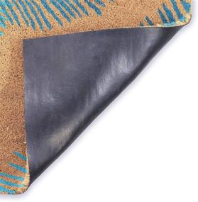 img 2 attached to 🌴 Liora Manne Natura Tropical Palm Border Blue Outdoor Welcome Coir Door Mat, 1 ft 6 in x 2 ft 6: Stylish and Durable Entrance Mat for Outdoor Use