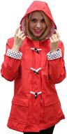 🧥 women's toggle rain coat with hood - apparel no. 5 logo