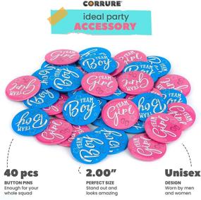 img 1 attached to CORRURE 40Pcs Gender Reveal Buttons
