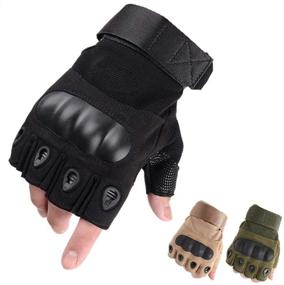 img 4 attached to 🧤 LYGLO Men's Tactical Half Finger Gloves: Versatile Outdoor Military Combat Cycling Gloves