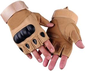 img 3 attached to 🧤 LYGLO Men's Tactical Half Finger Gloves: Versatile Outdoor Military Combat Cycling Gloves