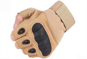 img 2 attached to 🧤 LYGLO Men's Tactical Half Finger Gloves: Versatile Outdoor Military Combat Cycling Gloves