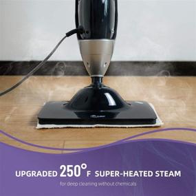 img 3 attached to 🧼 Multipurpose 5-in-1 Steam Mop Cleaner with Detachable Handheld Unit - Ideal for Hardwood, Grout, Tile, Laminate Floors, and Kitchen/Sofa/Cloth Surfaces - Easy Cleaning Solution by LIGHT 'N' EASY (Model: 7688ANB, Color: Black)