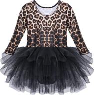 🐆 leopard print toddler girls ballet tutu dress - camisole dance leotard for party and costume (2-8 years) logo