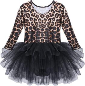 img 4 attached to 🐆 Leopard Print Toddler Girls Ballet Tutu Dress - Camisole Dance Leotard for Party and Costume (2-8 Years)