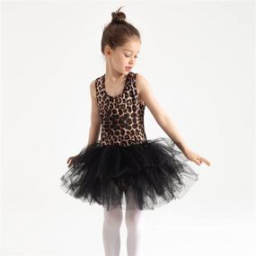 img 3 attached to 🐆 Leopard Print Toddler Girls Ballet Tutu Dress - Camisole Dance Leotard for Party and Costume (2-8 Years)