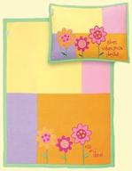 flower design stephen joseph fleece blanket and pillow set logo